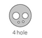 NSK Compatible 4 Hole Non Fiber Optic Coupler